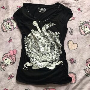 apple bottoms black synched shirt